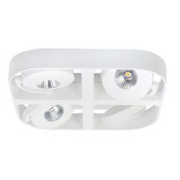 Spot Futuro LED (4X5W) Vierkant Mat Wit