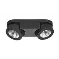 Spot Montreal Zwart LED (2x5W) recht