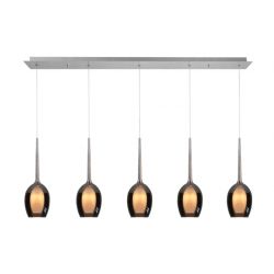 Hanglamp 5 lichts Belle Smoke