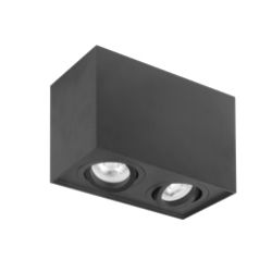 Wand-/plafondlamp Maxi Rebel Vierkant Zwart