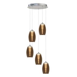 Hanglamp Nebula Smoke Rond 5-lichts