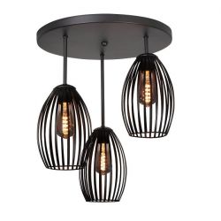 Plafondlamp Gabbia zwart