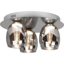 HighLight plafondlamp Nebula 3L - smoke glas