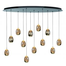 Hanglamp Golden Egg 12-lichts Ovaal