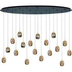 Hanglamp Golden Egg 18-lichts Ovaal