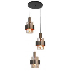 Hanglamp Marrone 3-lichts Rond Brons/Bruin