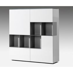 Moderne vakkenkast wit