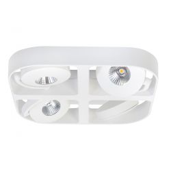 Spot Futuro LED (4X5W) Vierkant Mat Wit