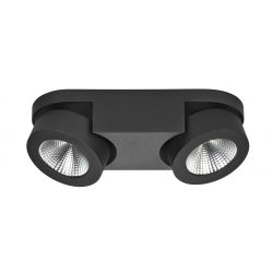 Spot Montreal Zwart LED (2x5W) recht
