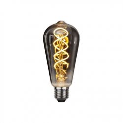 E27 LED Edisonlamp 6W - 3-staps dimbaar zonder dimmer - smoke