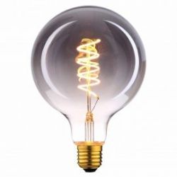 E27 LED filamentlamp - globe 80 - 4W dimbaar - smoke