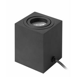Strakke spot vierkant zwart-8cm