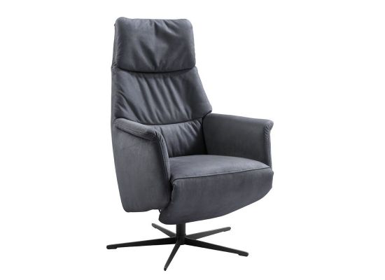 Relaxfauteuil Pomonti M antraciet leer