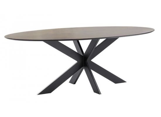 Eettafel Canarias ovaal bruin 220x120cm