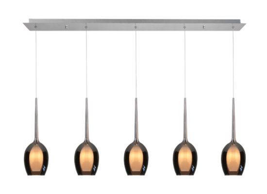 Hanglamp 5 lichts Belle Smoke