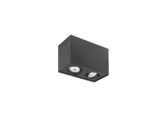 Wand-/plafondlamp Maxi Rebel Vierkant Zwart