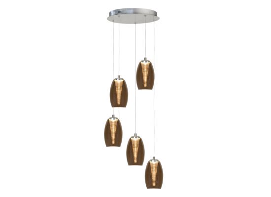 Hanglamp Nebula Smoke Rond 5-lichts