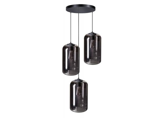 Hanglamp Jaro zwart smoke