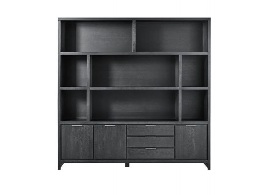 TV-Meubel/Boekenkast Lentaro eikenhout zwart