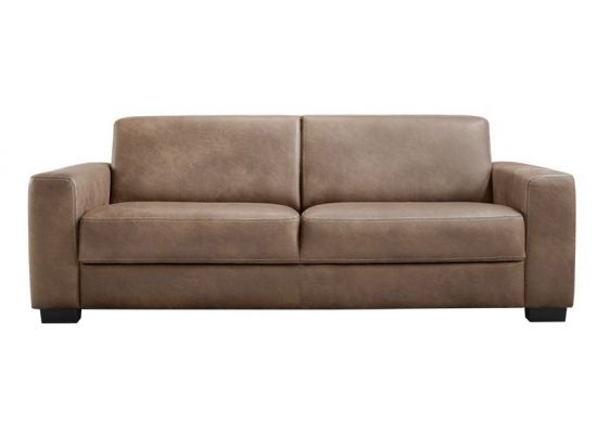 3 zitsbank Moletti met contrastiksel/ microlder brandy