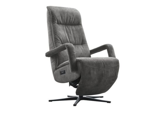 Relaxfauteuil Lontia antraciet Velvet