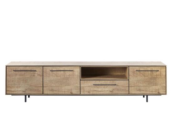 TV-Meubel Rianta houtstructuur/metaal