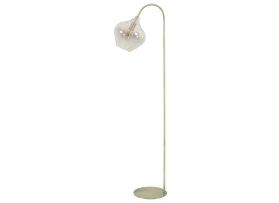 Vloerlamp Rakel antiek brons smoked glas