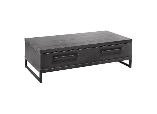 Salontafel Formia houtstructuur zwart