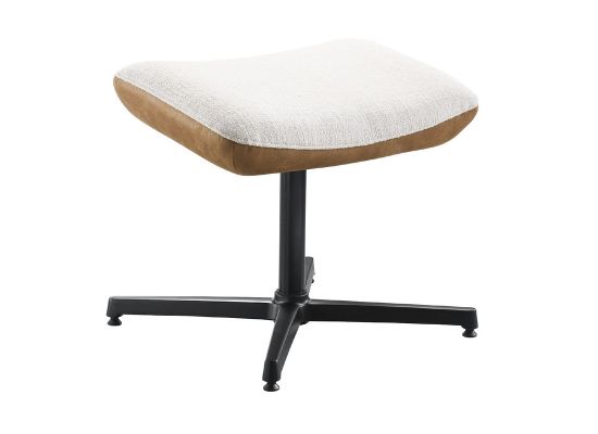 Hocker Erola beige bruin microleder