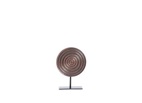 Ornament Pilar op voet small antiek koper zwart