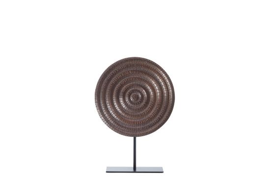 Ornament Pilar op voet medium antiek koper zwart