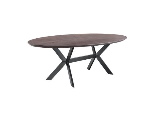 Eettafel Taranto eikenhout bruin ovaal 260x125cm