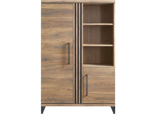 Wandkast Gianta houtstructuur sheesham decor