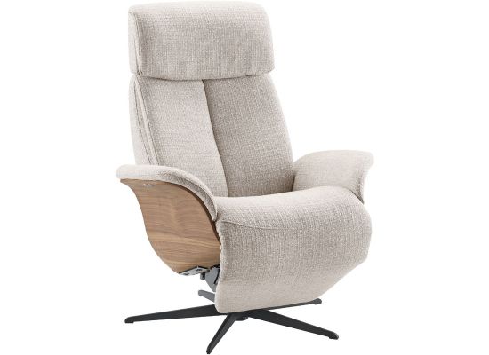 Relaxfauteuil Hintas M lichtgrijs hout