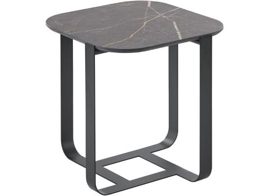 Salontafel Monzunio HPL marmer zwart vierkant 40x40cm