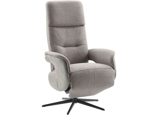 Relaxfauteuil Dock 5 L grijs stof microleder