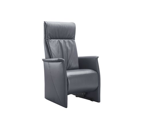 Relaxfauteuil Lerira met sta-op XL antraciet leer