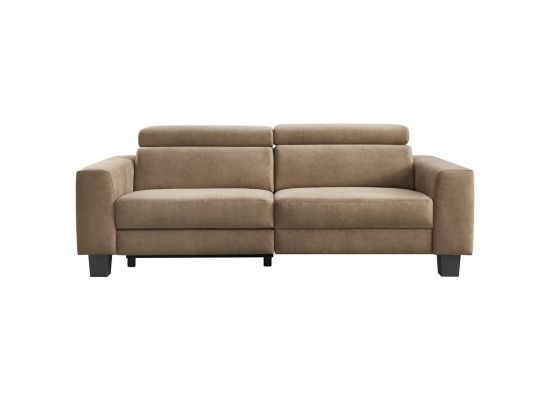 3-Zitsbank Rigas bruin microleder bonell