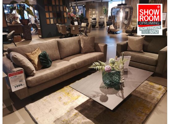 3 zitsbank & Loveseat Le Havre - showroommodel