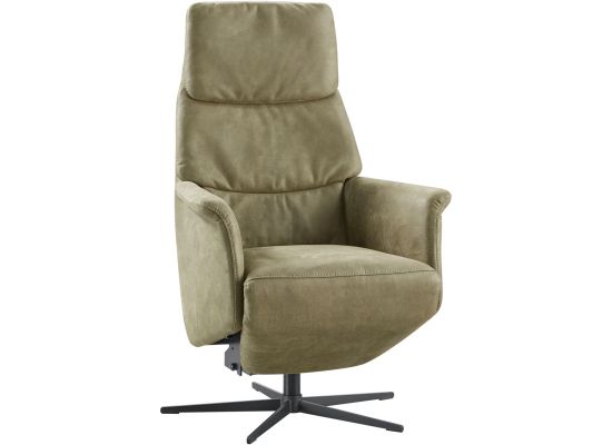 Relaxfauteuil Pomonti met sta-op L groen microleer