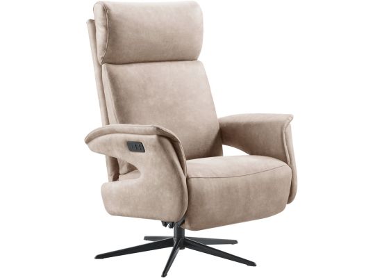 Relaxfauteuil Heranti M grijs microleder