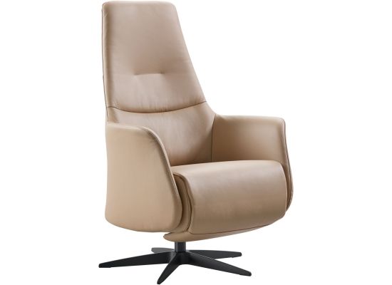 Relaxfauteuil Blomira L bruin leer