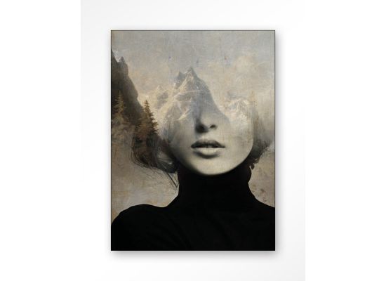 Wanddecoratie Head in the sky grijs