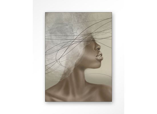 Wanddecoratie Cloudy thoughts bruin