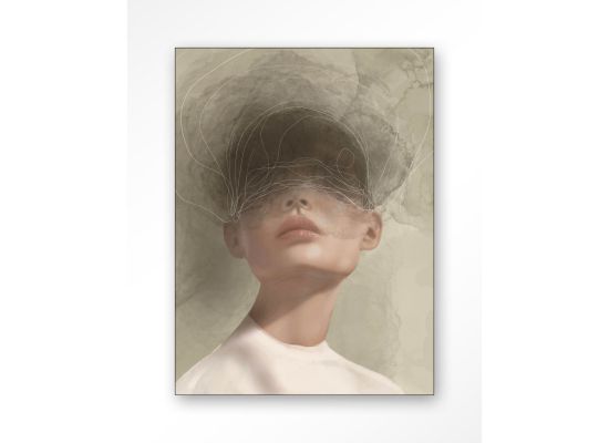 Wanddecoratie blind taupe