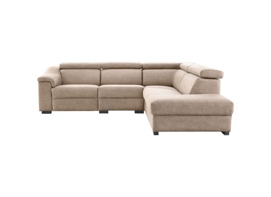 Hoekbank Celino met relax beige rechts
