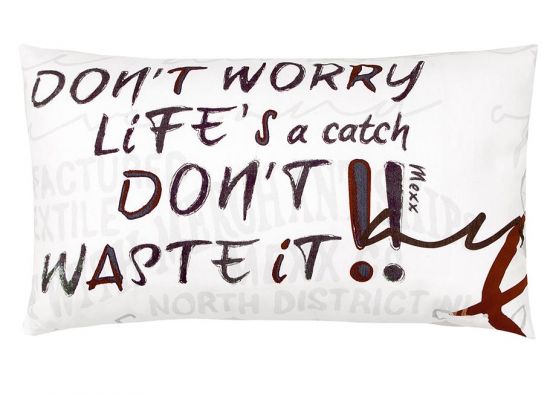 MEXX Life's a catch cushion Grey 30x50