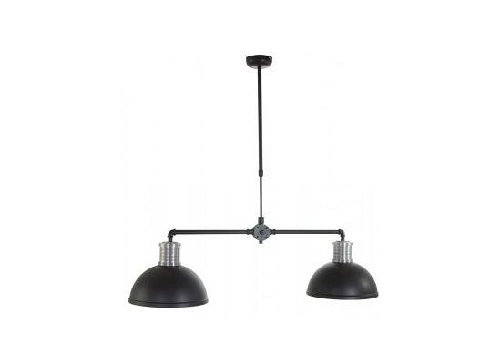 Hanglamp Industrieel Brooklyn Duo Zwart