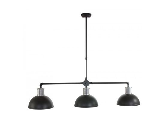 Hanglamp Industrieel Brooklyn Trio Zwart