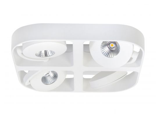 Spot Futuro LED (4X5W) Vierkant Mat Wit